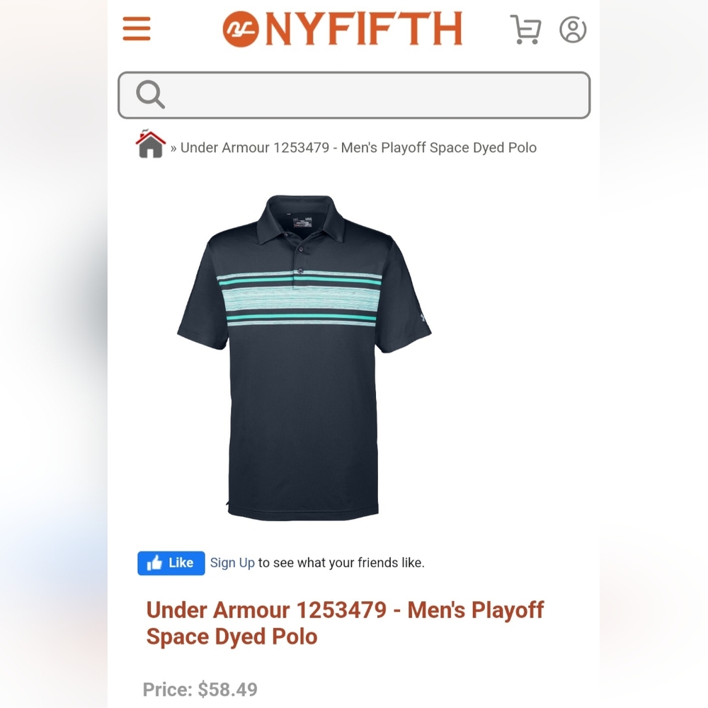 EUC Under Armour Men's Playoff Space Dyed Polo. Size 2XL Dark gray